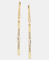 Dkny Gold-Tone Drama Crystal Pave Bar Linear Earrings