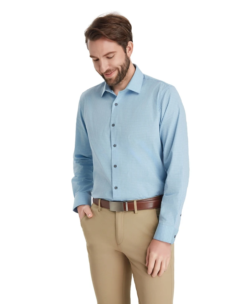 Alfani Men's Slim-Fit Grid Dress Shirt, Macy's Exclusive