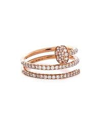 Pre-Owned Cartier Juste un Clou Paved Double Ring