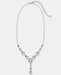 Givenchy Crystal Statement Lariat Necklace, 16" + 3" extender