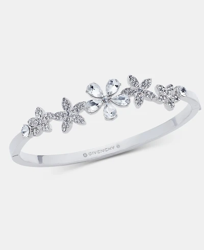 Givenchy Crystal Flower Bangle Bracelet