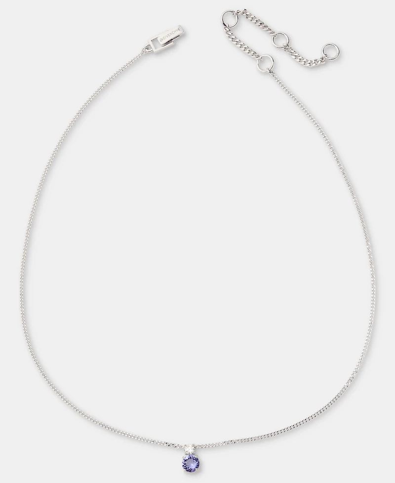 Givenchy Cubic Zirconia Pendant Necklace, 16" + 3" extender