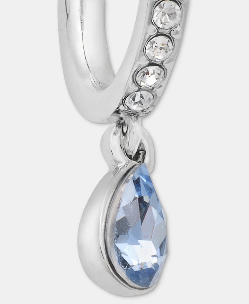 Givenchy Crystal Charm Huggie Hoop Earrings