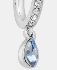 Givenchy Crystal Charm Huggie Hoop Earrings