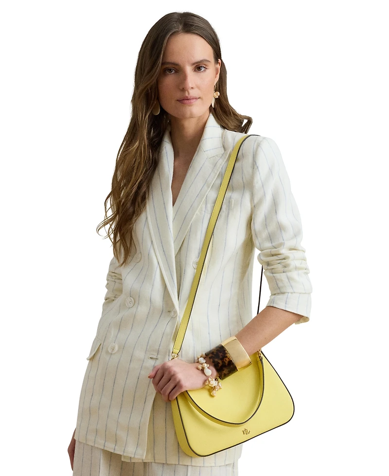 Lauren Ralph Lauren Danni Small Crosshatch Leather Slim Shoulder Bag