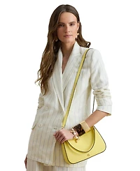 Lauren Ralph Lauren Danni Small Crosshatch Leather Slim Shoulder Bag