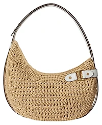 Lauren Ralph Lauren Crocheted Straw Medium Tasha Shoulder Bag