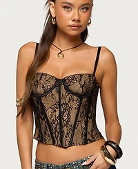 Edikted Women's Saffire Detachable Straps Lace Corset
