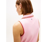 Tommy Hilfiger Women's Sleeveless Script Polo T-Shirt