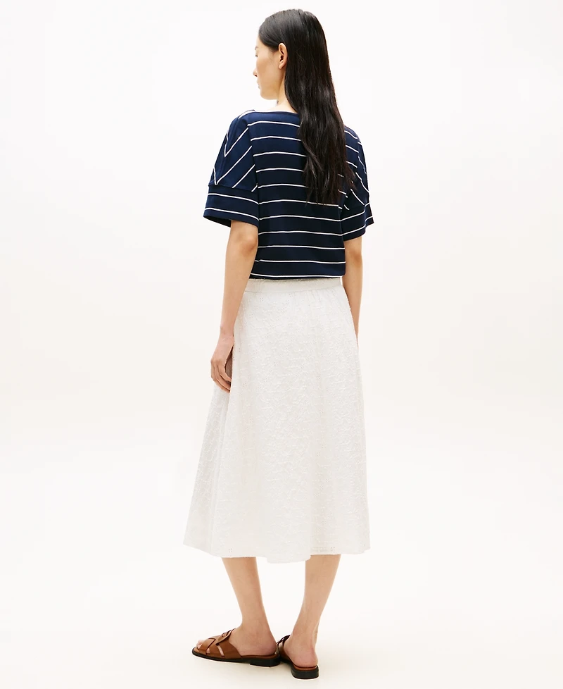 Tommy Hilfiger Women's Broderie Elasticated Waist Skirt