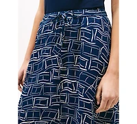 Tommy Hilfiger Women's Essential Linen Flare Midi Skirt