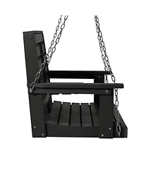 WestinTrends Outdoor 54" Hdpe With Cupholders Porch Swing Bench