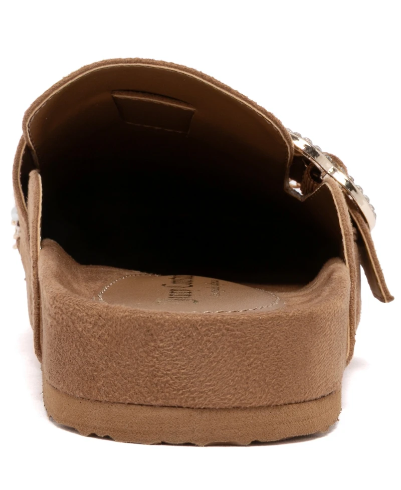 Juicy Couture Women's Dove Heart Buckle Clog Slippers