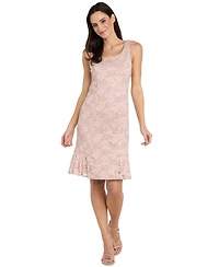 R & M Richards Women's Lace Pleat Hem Jacket Dress