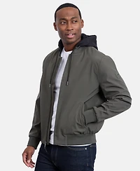 Calvin Klein Men's Bomber Knit Hood Jacket