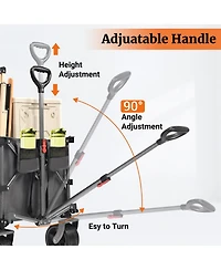 Rainsken Convertible Folding Heavy Duty Wagon Cart