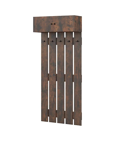 Sugift Entryway Wall Coat Rack Wall Mounted Coat Clothes Rack