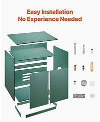 Aostirmotor 31.5" Hidden Litter Box Cabinet with Ventilated Doors