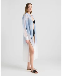 Nvlt Women's Long Shirt Dress with Side Slits