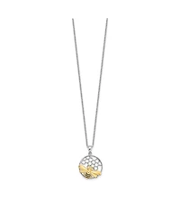 Curata Jewelry 925 Sterling and Rhodium Plated Enamel Bee in Hive Necklace 25x18mm Pendant Necklace
