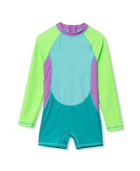 Lands' End Girls Chlorine Resistant Long Sleeve Surf Bodysuit