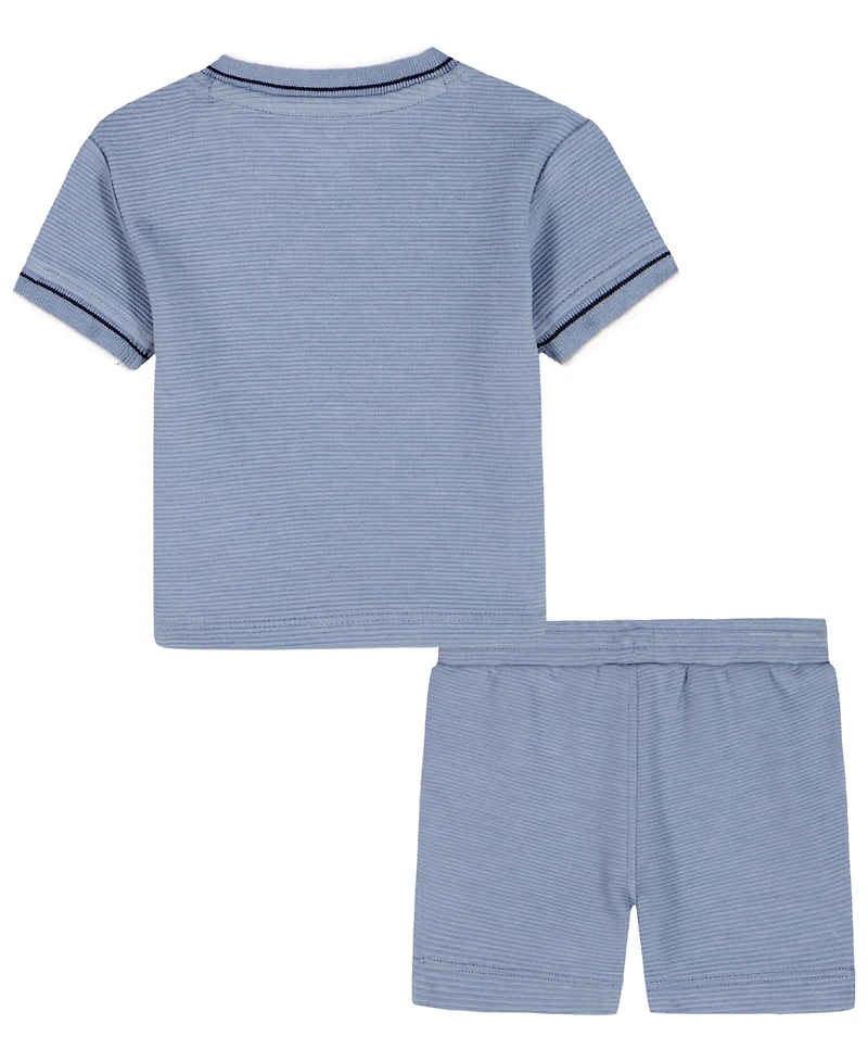 Calvin Klein Baby Boys' Short-Sleeve T-Shirt and Shorts, 2-Piece Set
