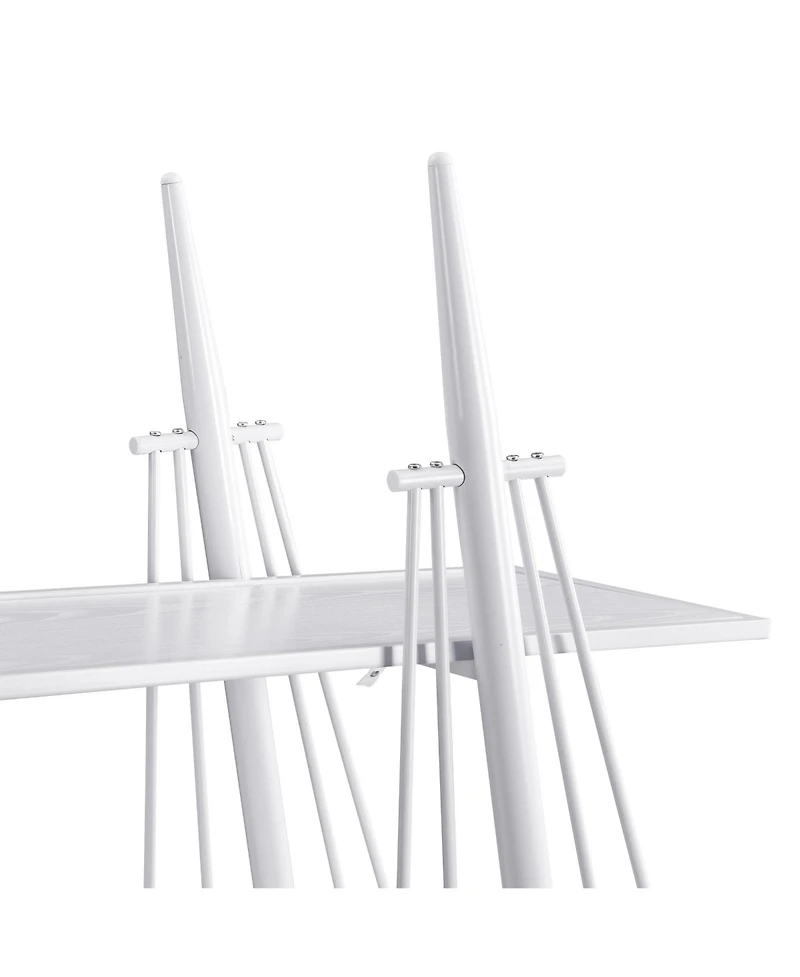 Rainsken 4-Tier Sailboat-Inspired Freestanding Open-Storage Bookshelf with Drawer