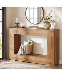 Tribesigns Farmhouse Console Table, 47 Inches Entryway Console Table with Storage, Industrial Hallway Accent Table for Living Room, Entrance