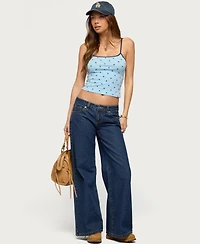 Edikted Women's Carlah Contrast Polka Dot Tank Top