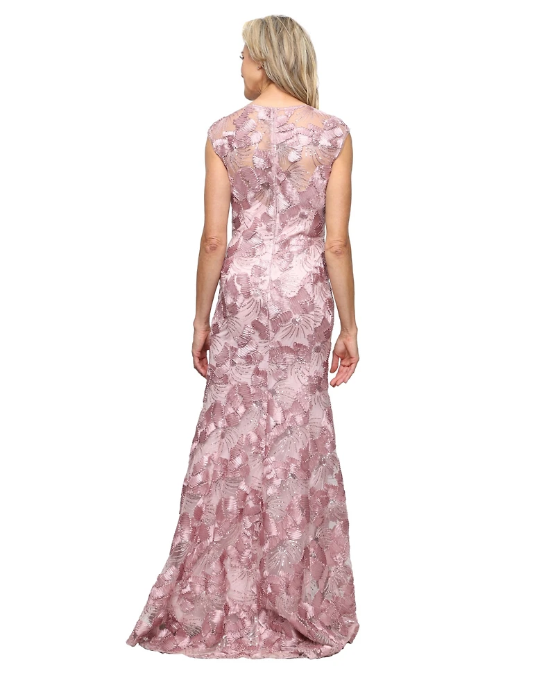 Alex Evenings Petite V-Neck Sleeveless Gown