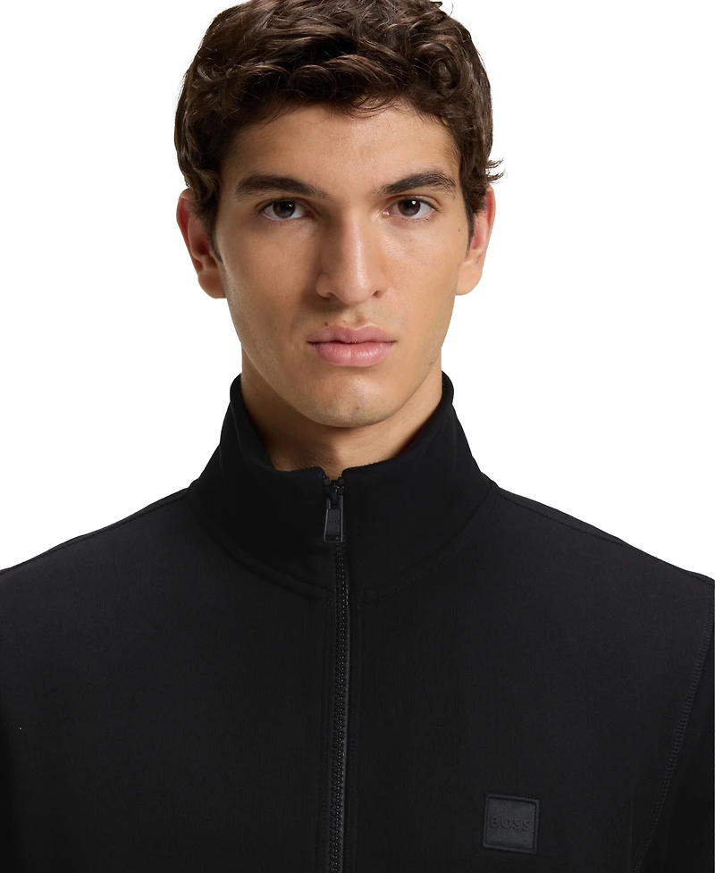 Boss by Hugo Men's Logo Badge Zip-Up Sweatshirt
