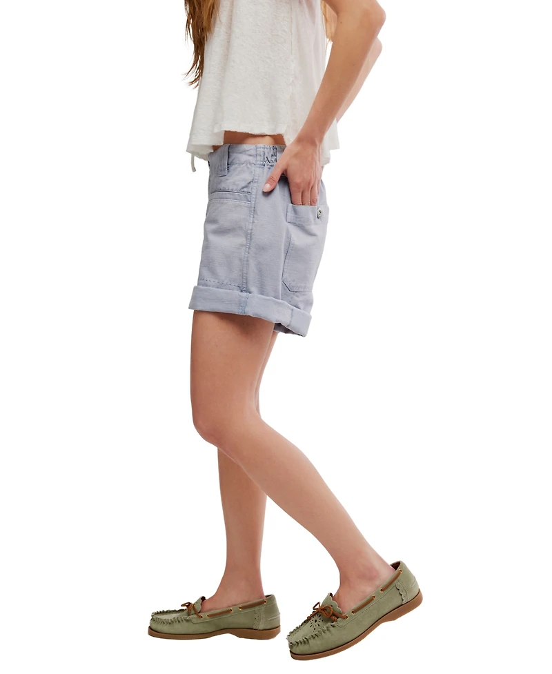 Free People Women's Sakura Rolled Leg Cargo Shorts