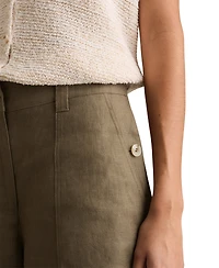 Reiss Women's Linen Wide-Leg Pants