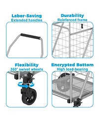 Rainsken Foldable Heavy Duty Shopping Cart