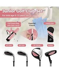 Mecale Junior Complete Golf Club Set with Rain Hood, Right Hand, Ages 8-10