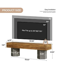 Tribesigns 63" Tv Stands for TVs up to 55''/65''/70'', Modern Low Media Entertainment Center for Living Room