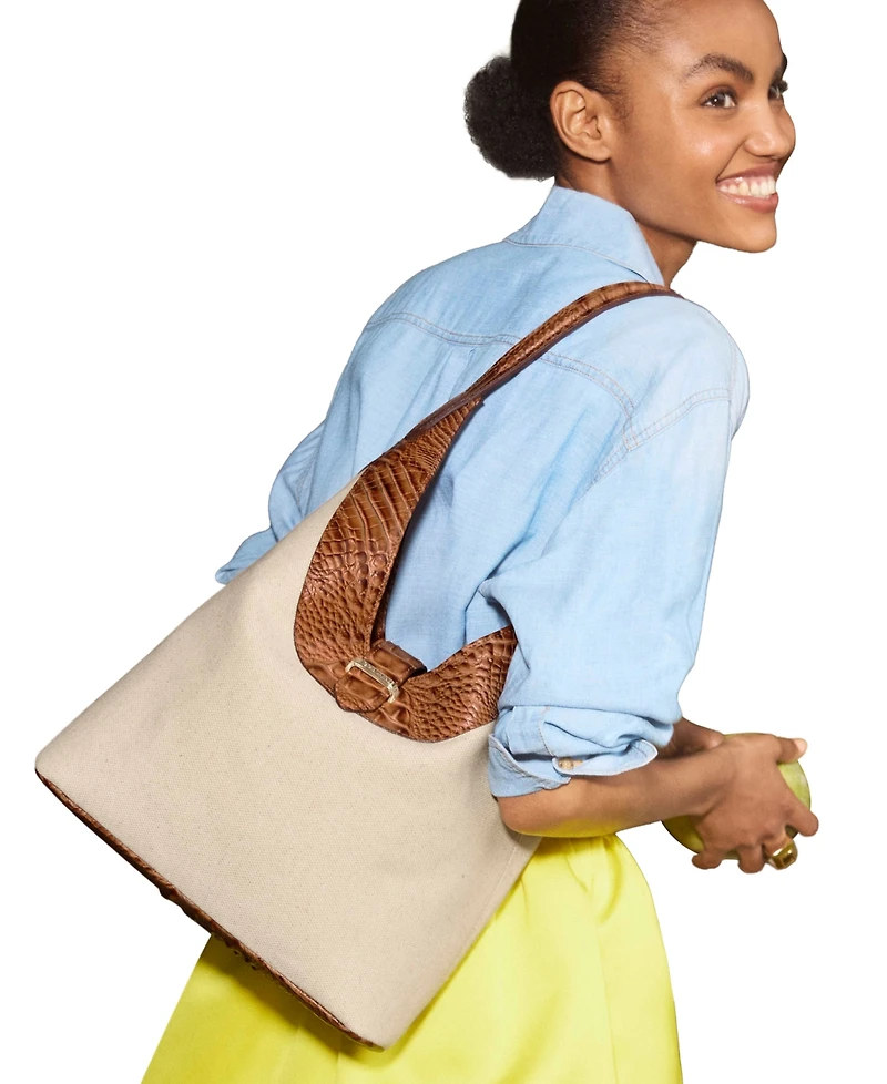 Brahmin Gwynne Palma Leather Medium Shoulder Bag