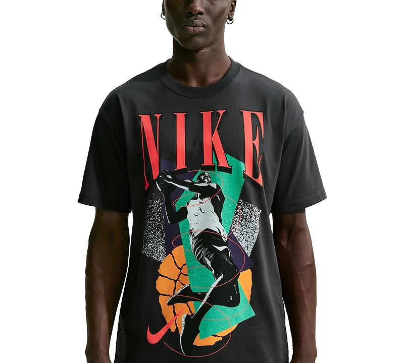 Nike Men's Basketball Ribbed Collar Graphic T-Shirt