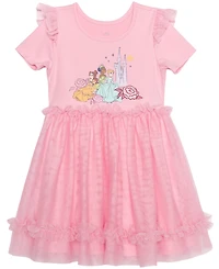 Hybrid Girls' 2T-6X Princesses Crewneck Cap-Sleeve Dress