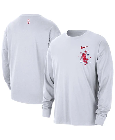 Nike Men's White Houston Rockets 2025/26 City Edition Remix Essential Logo Long Sleeve T-Shirt