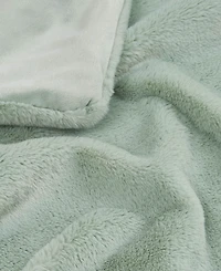 Jessica Simpson Solid Faux Fur Plush Throw, 50" x 70"