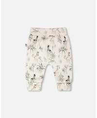 Deux par Baby Boys Cotton Jersey Evolutive Pants Zebra Print