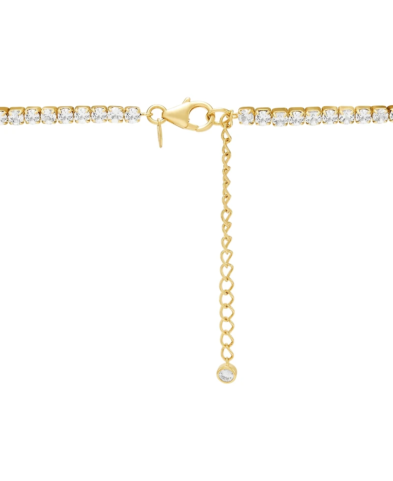 Macy's Created White Sapphire (17-1/5 ct. t.w.) Necklace in 14k Yellow Gold Plated Sterling Silver