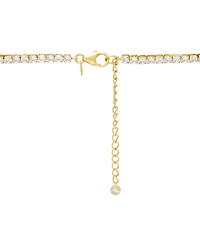 Macy's Created White Sapphire (17-1/5 ct. t.w.) Necklace in 14k Yellow Gold Plated Sterling Silver
