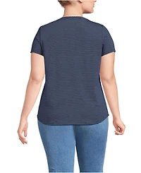 Lands' End Plus Short Sleeve Lightweight Jersey Scoop Neck T-shirt