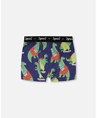Deux par Boy Cotton Boxer Dino Print - Toddler|Child
