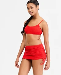 California Waves Women's Popcorn Scrunch Tie-Back Bikini Top