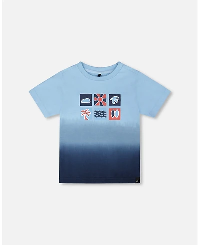 Deux par Toddler Boys Cotton Short Sleeve T-Shirt Gradient