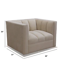 Jhuliana 40" Fabric Swivel Chair