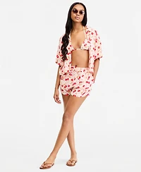 Roxy Women's Cherry Printed Swim Cover Up Shorts
